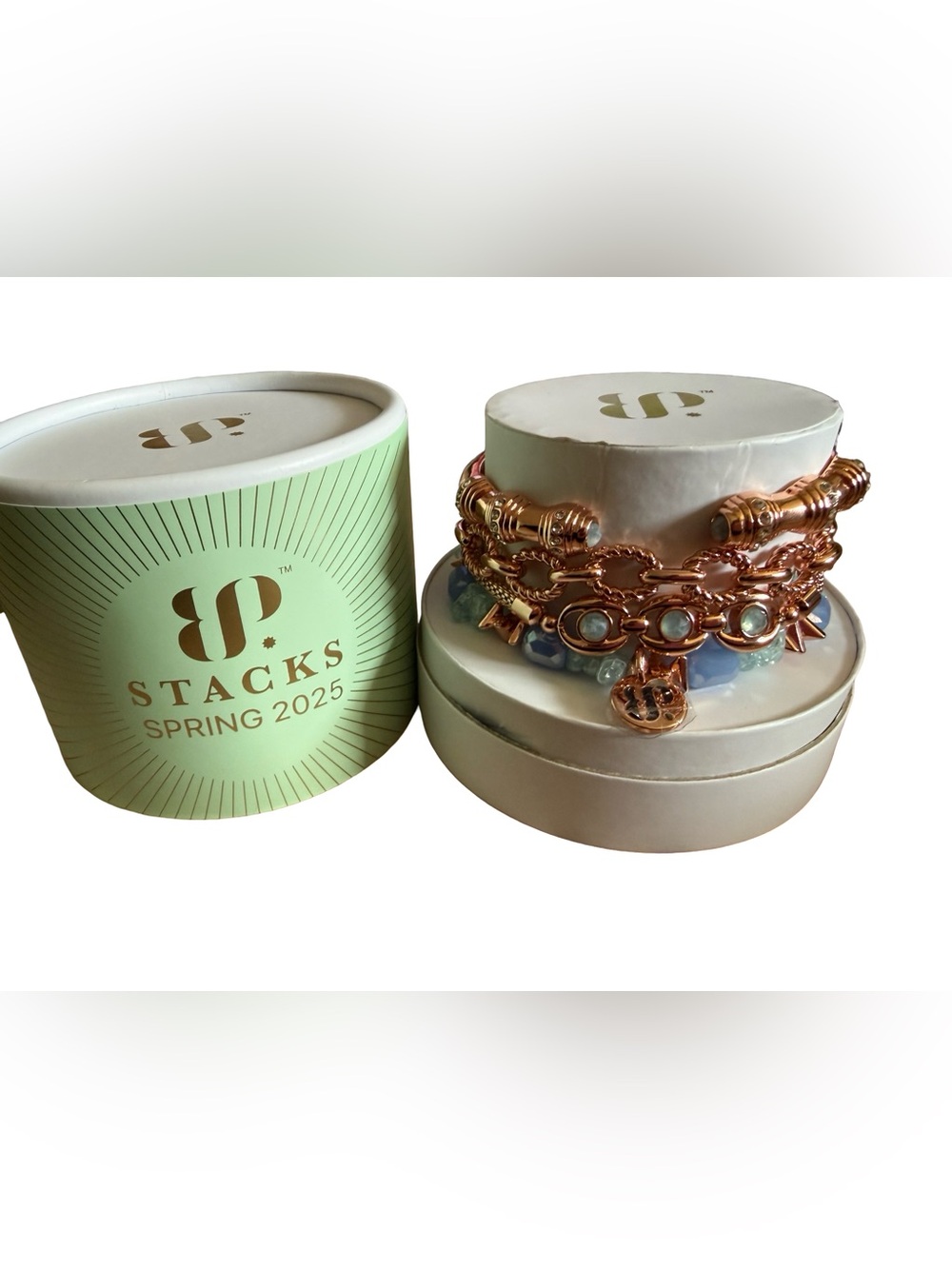 Bomb Party Spring Stacks 2025 “I’m Gonna Make You Proud” Rose Gold 4 Bracelets